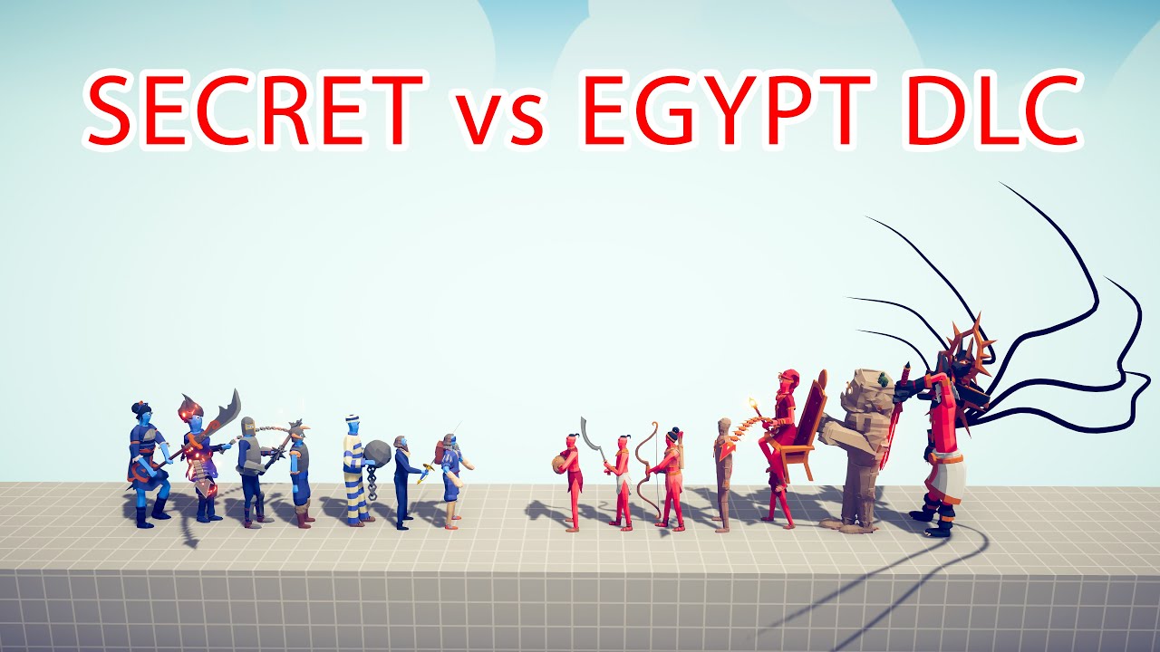 SECRETS Team vs EGYPT DLC Team - Totally Accurate Battle Simulator TABS