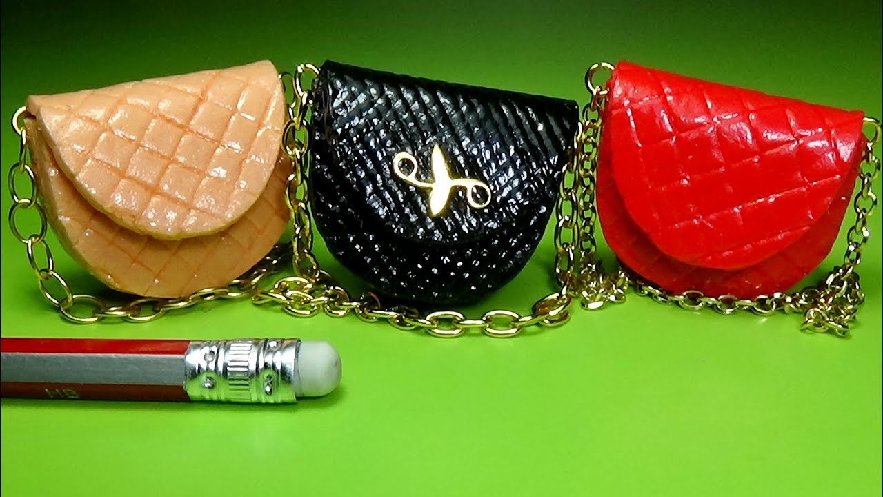 Miniature bag diy │ How to make miniature bag │ Doll Stuff