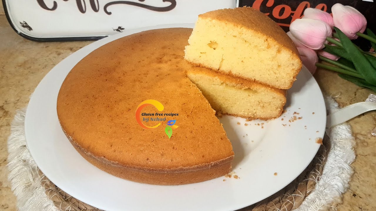 كيك خالي من الجلوتين الذ كيك مع الشاي 🌷 كيكة الفانيلا الهشة بدون جلوتن #حساسية_القمح