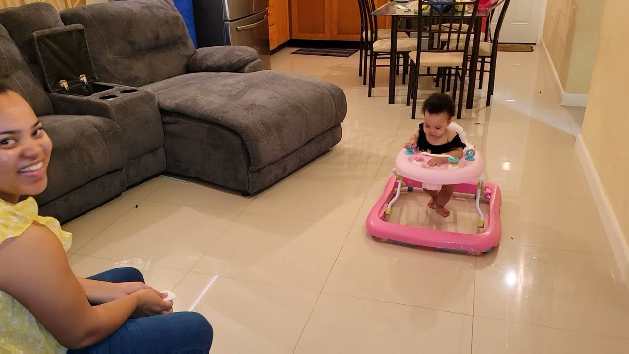 Baby walker/ 8 month old using a walker.