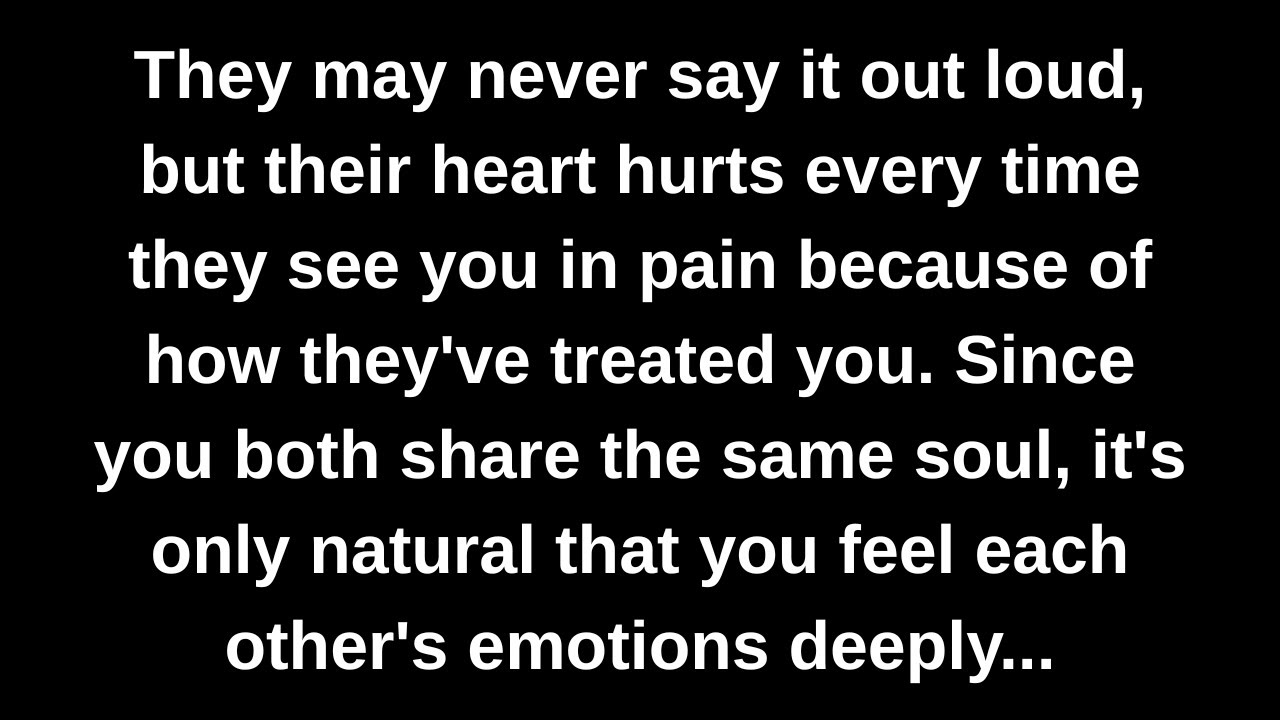They may never say it out loud, but their heart hurts every time they see you in pain because...