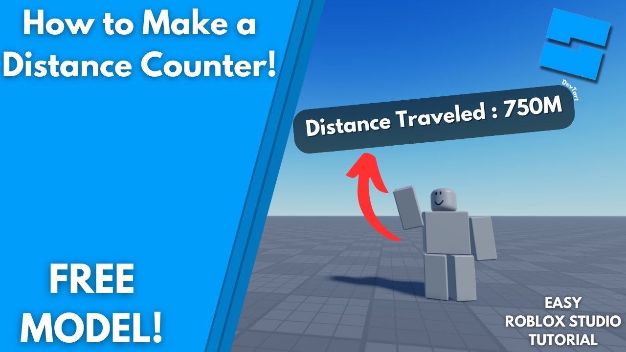 How to make a DISTANCE COUNTER in Roblox Studio! | Roblox Studio Tutorial