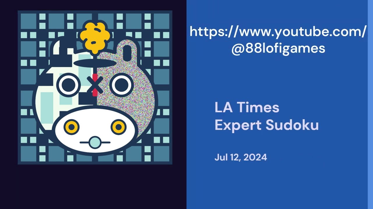 LA Times Expert Sudoku - Jul 12, 2024 Solution