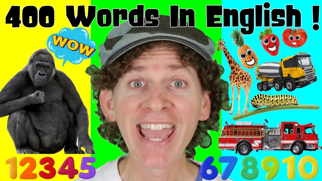 400 Words in English Chants | My First Words Series | Numbers, Animals, Vehicles, Verbs, Body Parts