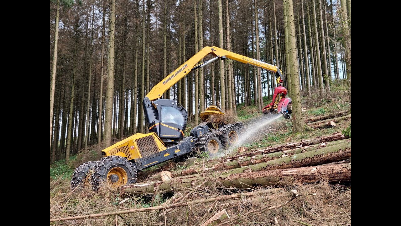 🌲*Highlander in Action* • HL20-1 - 6 Rad • Steilhang-Harvester • Konrad-Forsttechnik • CabView🌲