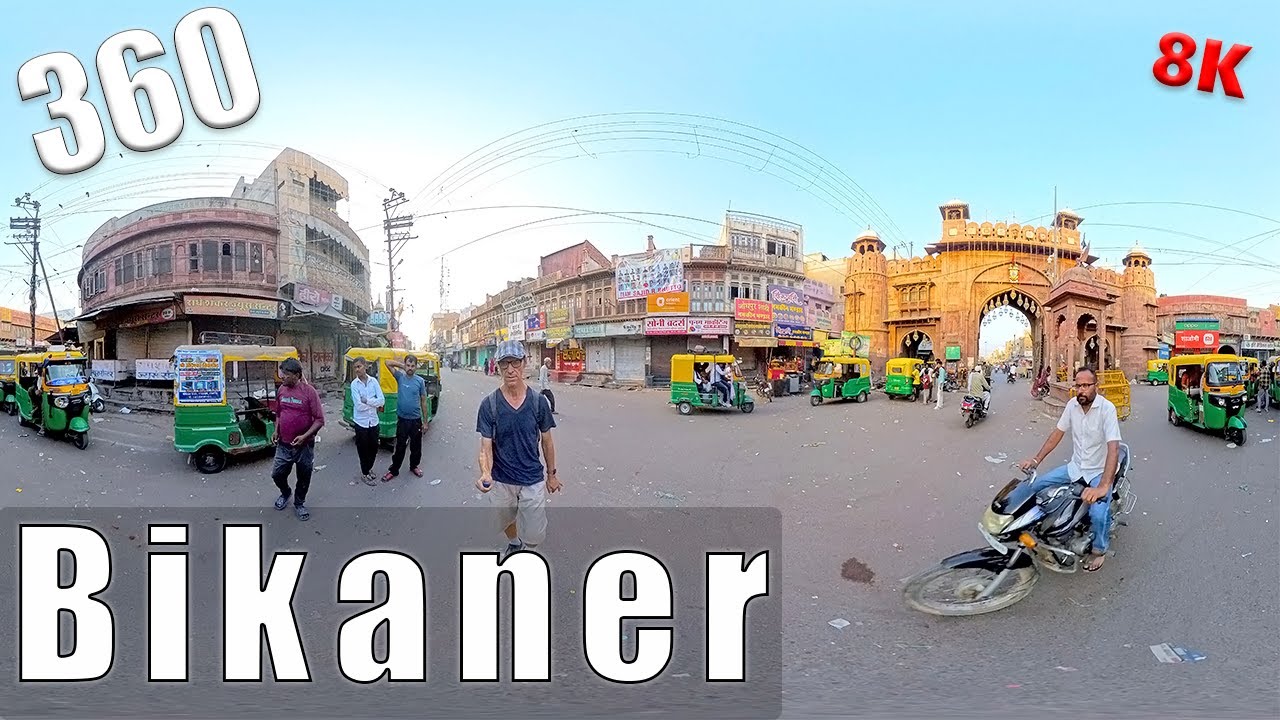 360VR Bikaner,India-Old town streets and fort