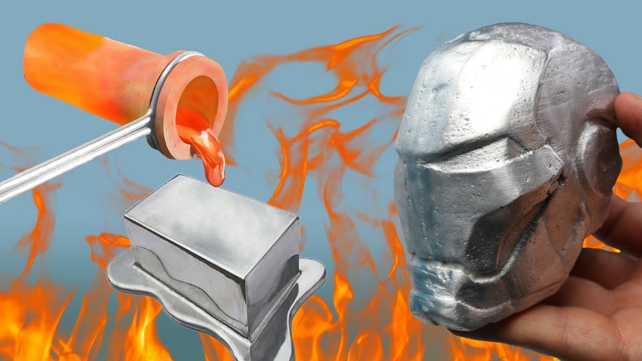 Aus geschmolzenem Aluminium eine Ironman Maske gefertigt - DiY