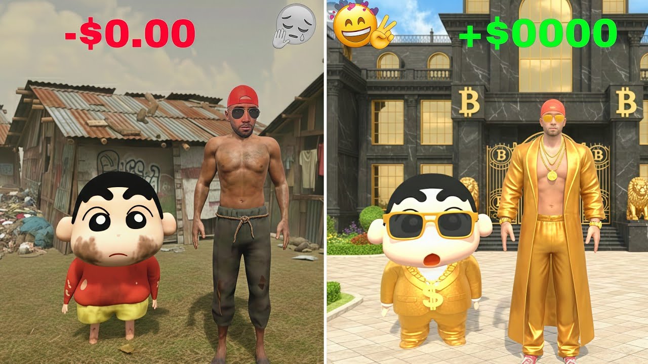 Gareeb 😭 Se Amir Tak 😱 Franklin & Shinchan Ki Kismat Palat Gayi | Indian theft auto Simulator