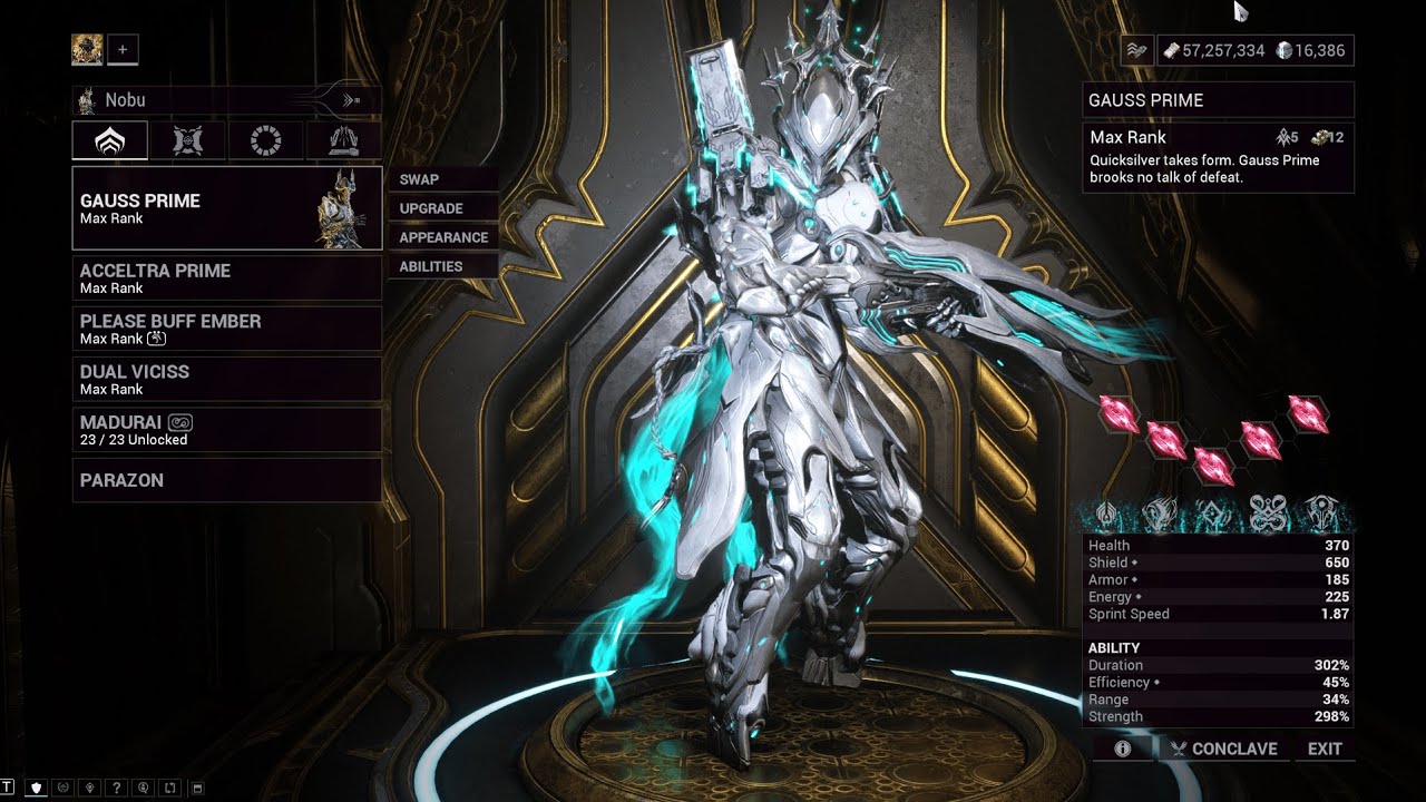 Warframe Maximum Investment - Gauss Prime | The Old Peace
