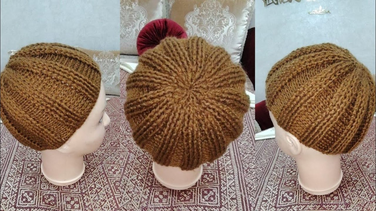 طاقية بالكروشي واقفة بحال ديال المكينة🔥النتيجة راقية بزاف تكرار سطر فقط