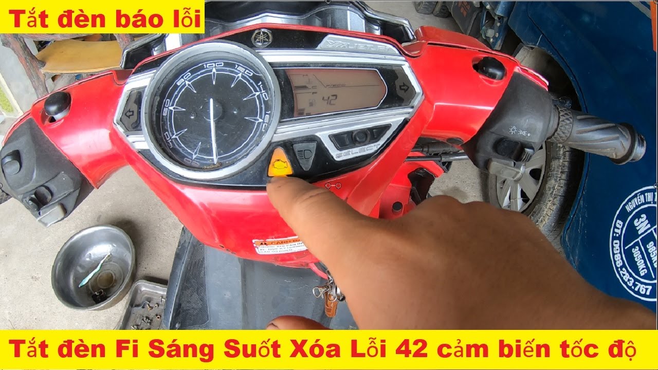 Tắt đèn báo lỗi Fi sáng suốt trên mặt đồng hồ | Xóa lỗi 42 xe novo fi rc 125c