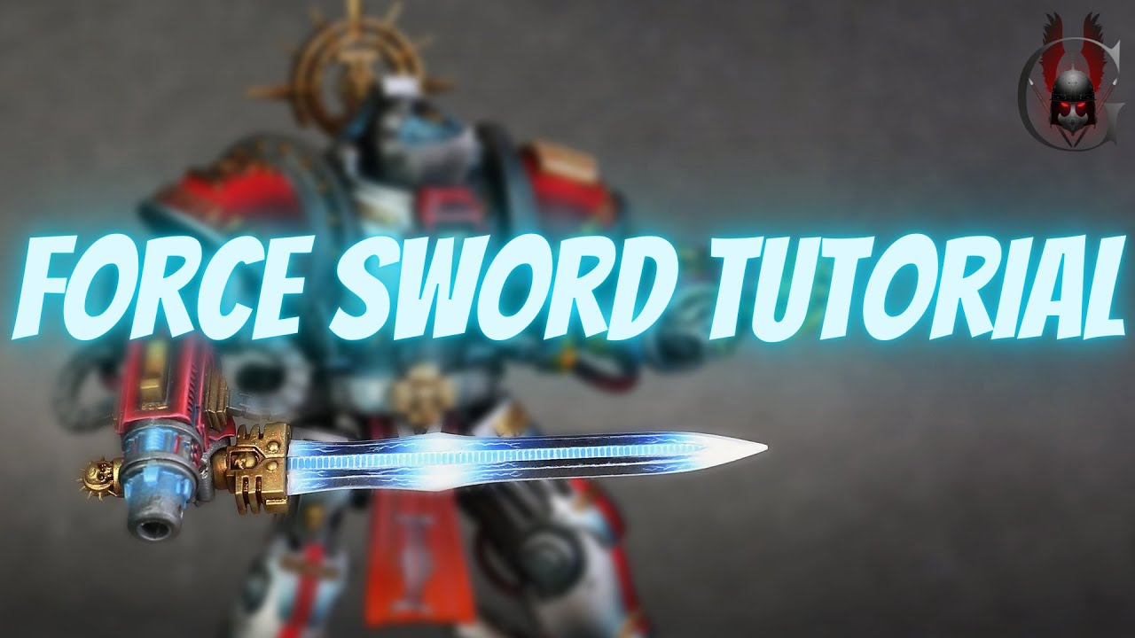 Painting force sword tutorial for Grey Knights Dreadknight!