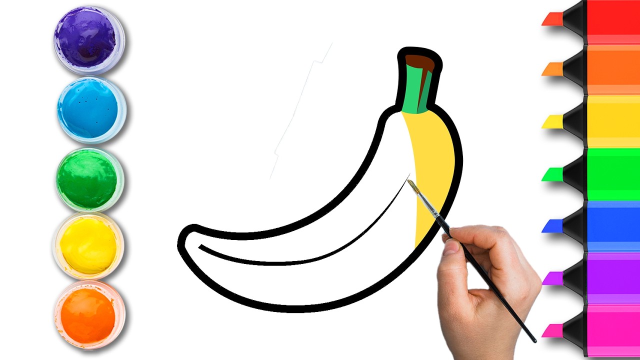 Easy Banana Drawing, How to draw Banana #easydrawing #drawingtutorial #howtodraw