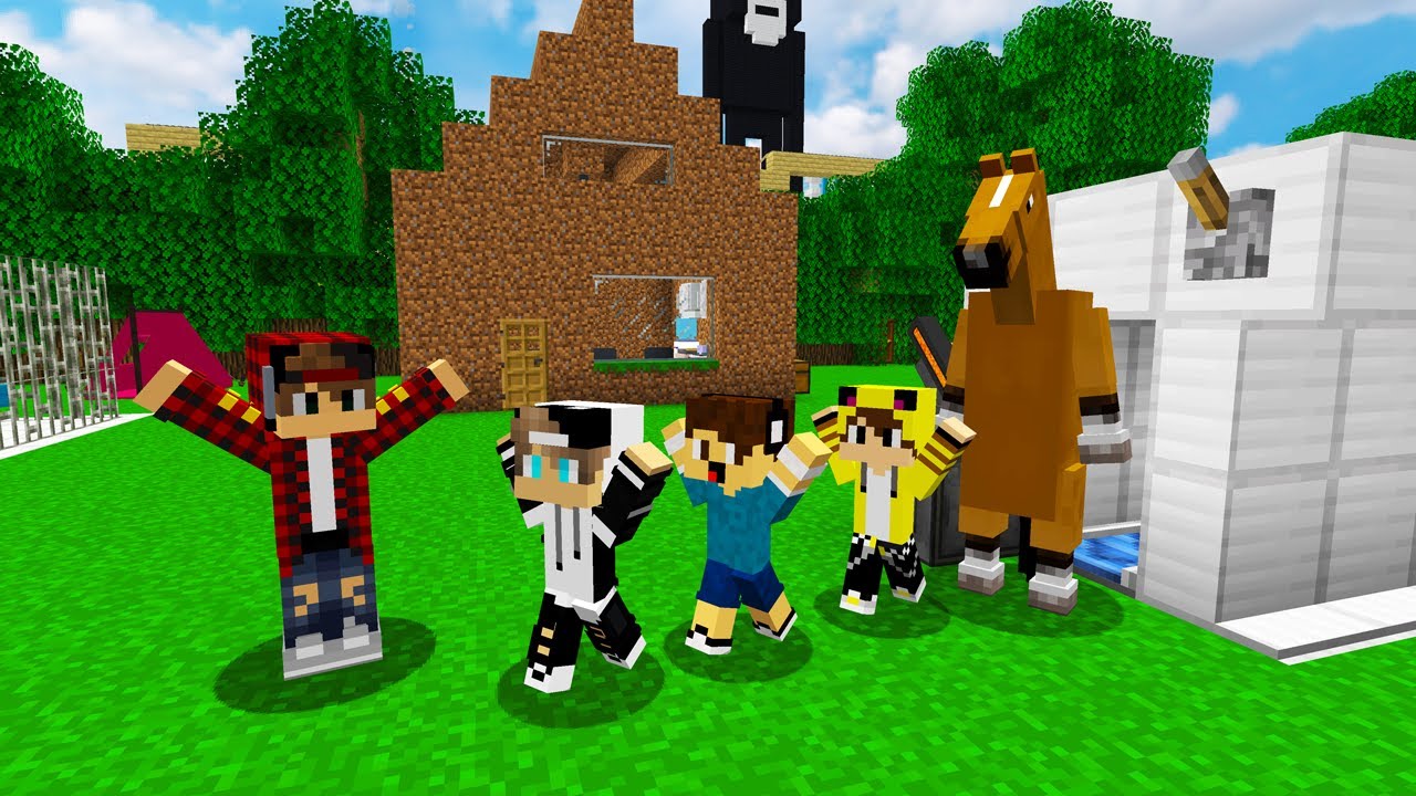 ماين كرافت لكن جيجي وعبوسي وكعبول صاروا كبار بسبب اقوى جهاز تحول 😨😱 #فلم_ماين_كرافت