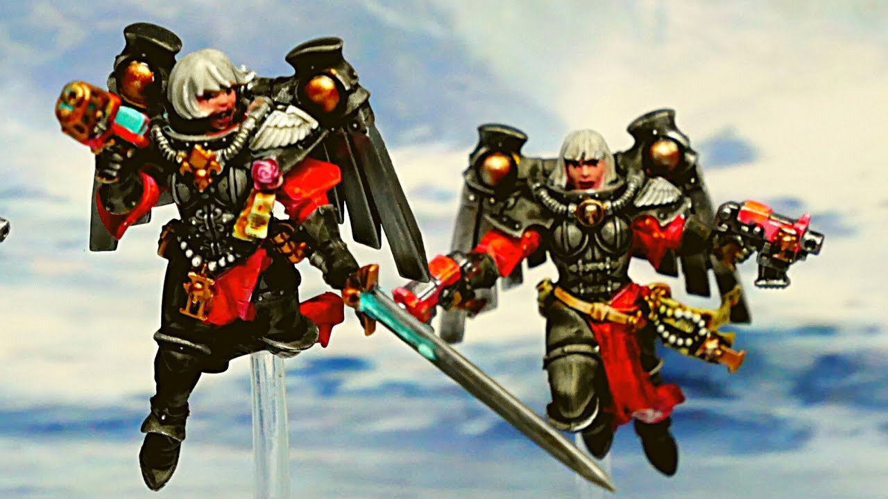 Adepta Sororitas Seraphim Squad in Dipping Inks!