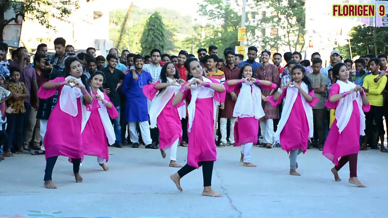 FLORIGEN 9 FLASH MOB 2019 I HINDI SONG FEMALE I SYLHET AGRICULTURAL UNIVERSITY