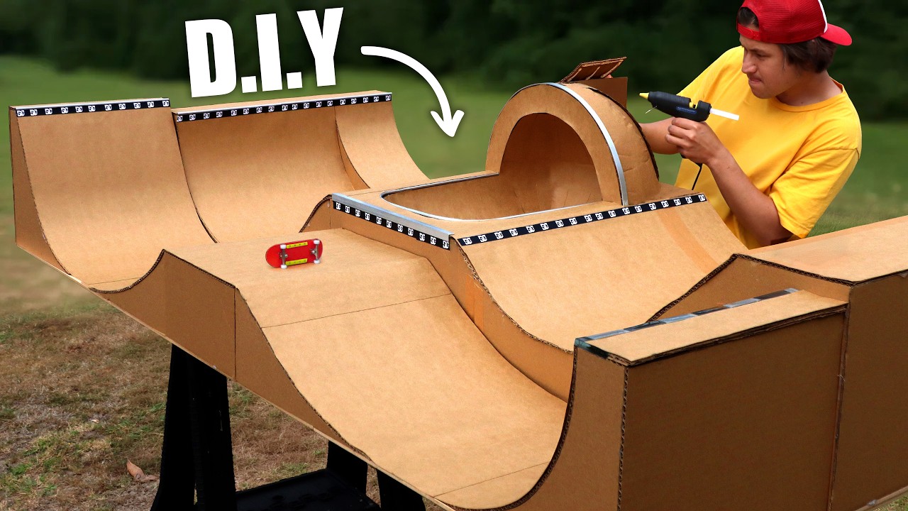 Самодельный мега-парк для фингербординга из картона