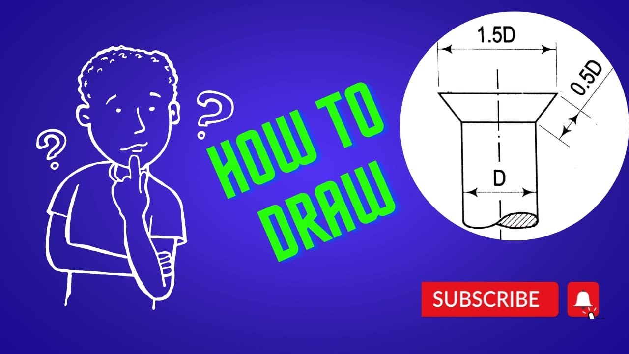 Rivet Heads ll Countersunk ll Engineering drawing ll MD #education #engineering #drawing