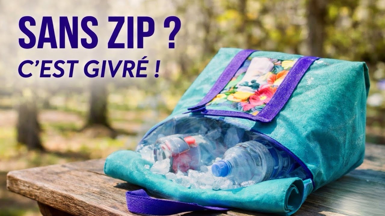 Tuto Couture facile : sac isotherme Le Givré (sans biais ni zip) #tutocouture #lunchbag #sacdecourse