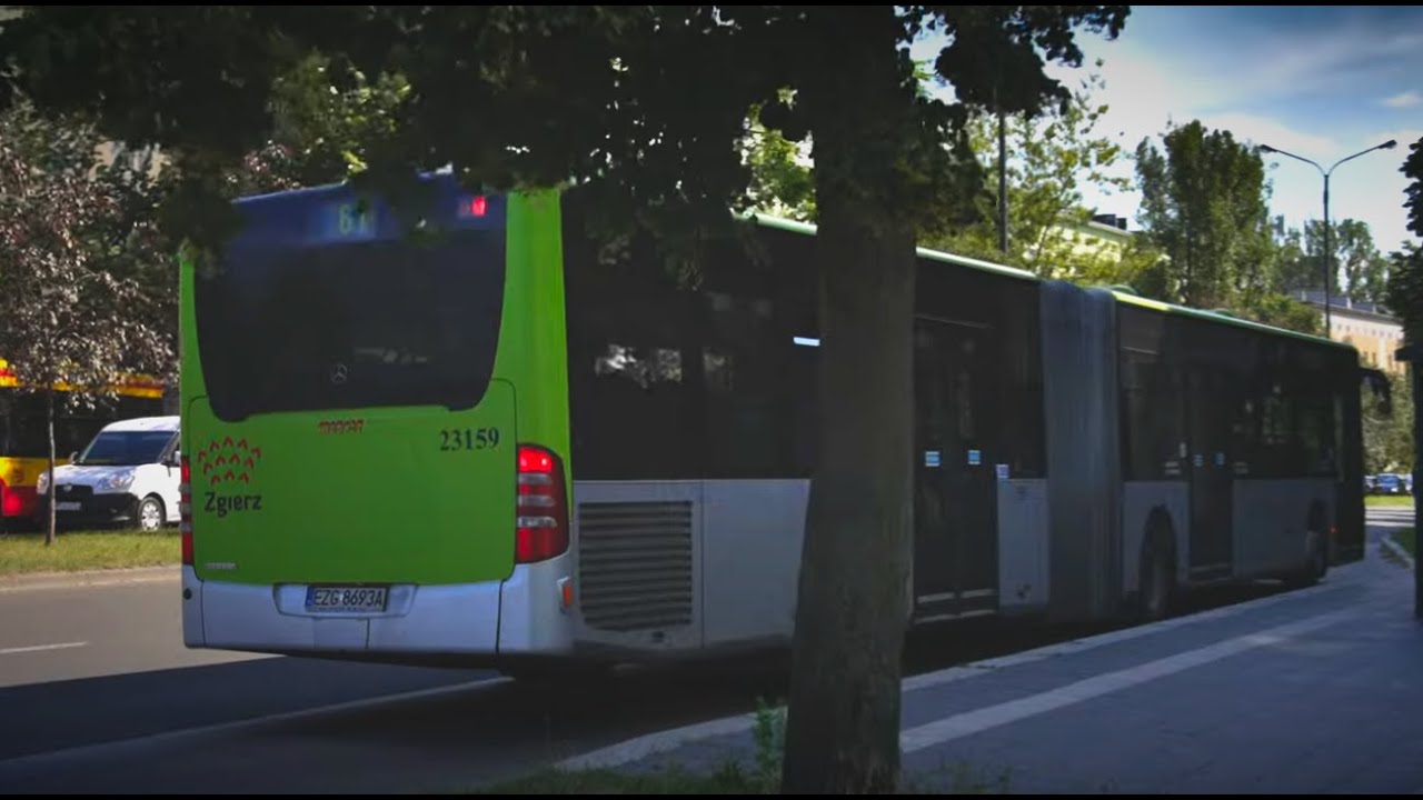 Poland, Łódź, bus 61 ride from rondo Solidarności to Łódź Fabryczna