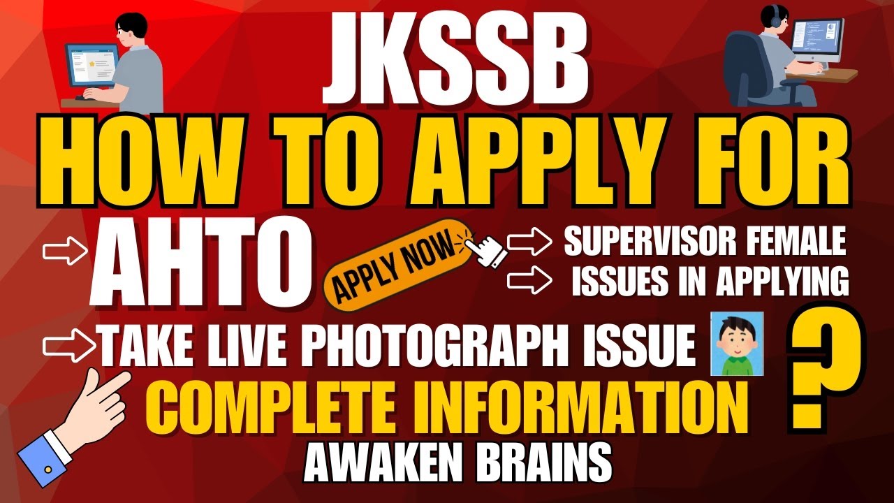HOW TO APPLY FOR JKSSB AHTO JOB | HOW TO FILL JKSSB FORMS AHTO, STOCK ASSISTANT ETC LIVE PHOTO ISSUE