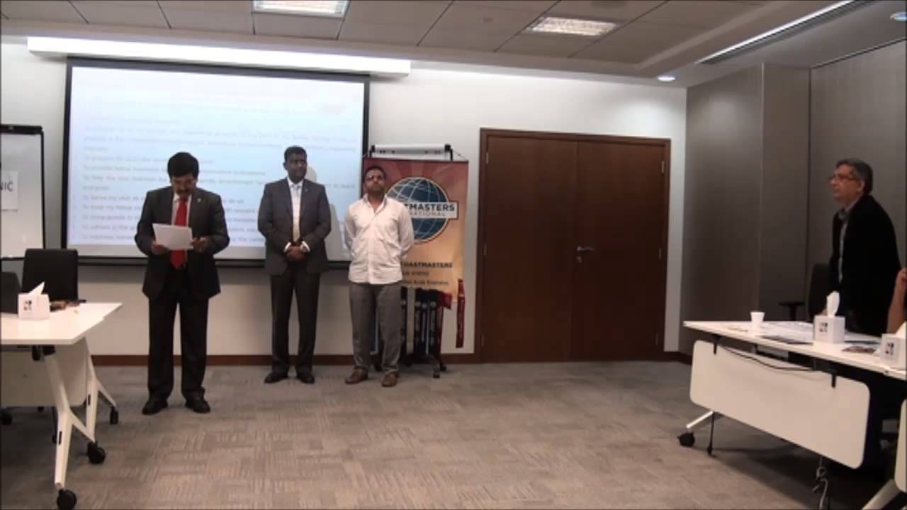 Dunes toastmasters club meeting #209 -induction of new members by TM karthi