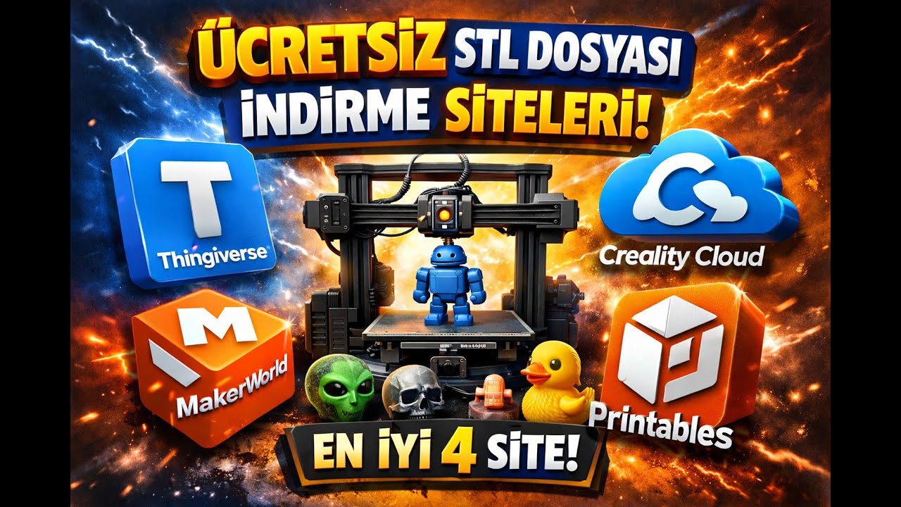 🖨️ 3D Yazıcı Sahipleri Buraya! En İyi Ücretsiz STL Siteleri (2026) | Creality Cloud Kullanım Rehberi