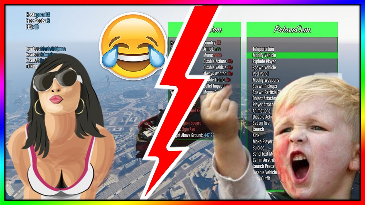 GTA 5 ONLINE - MOD MENU TROLLING | ASSIS RASTEN AUS! FUN LOBBY [German / Deutsch] (GTA V MODS)