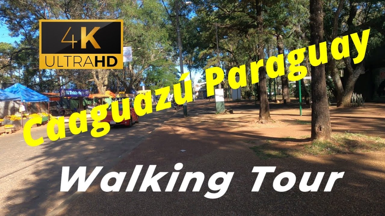 🇵🇾【4K 60fps】WALK - CAAGUAZU ~ walking Tour - Paraguay