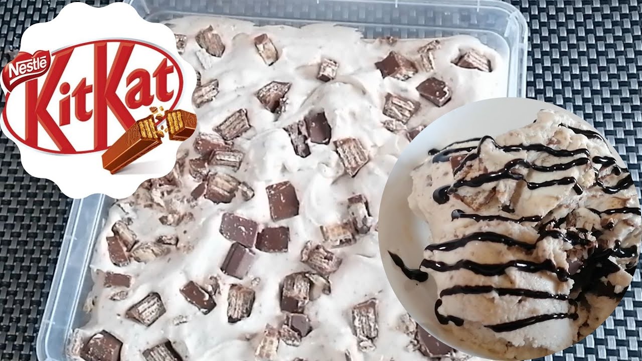 🍨HELADO CASERO de KIT KAT ¡sin MÁQUINA y muy FÁCIL!