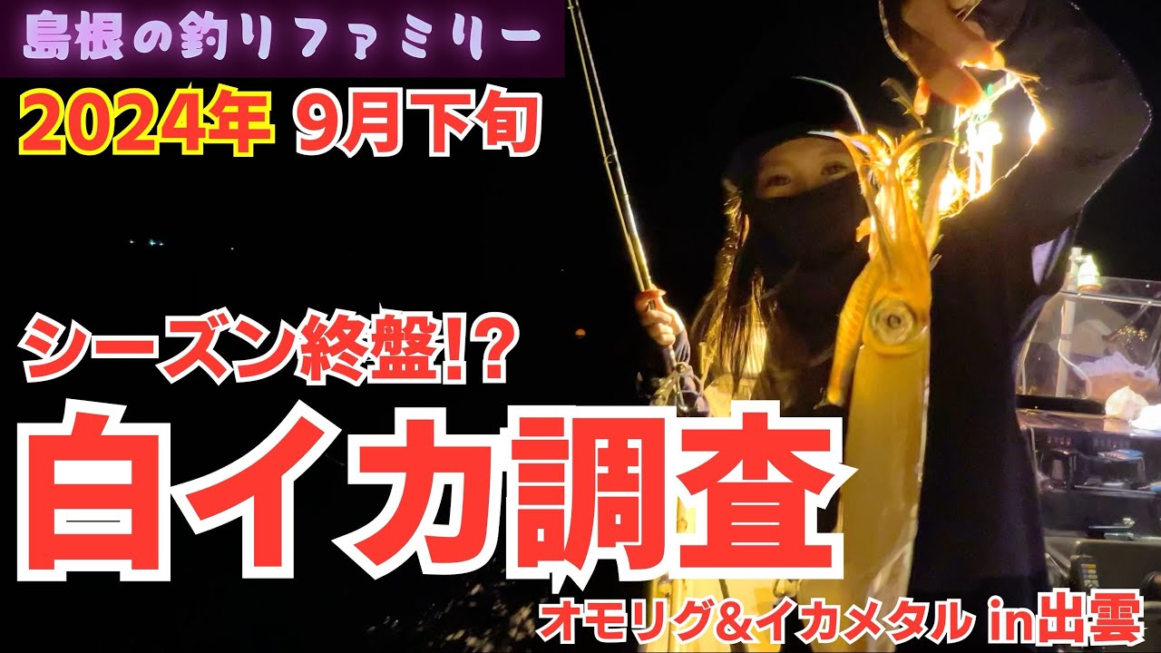 【白イカ】2024年9月下旬 白イカ調査　オモリグ＆イカメタル