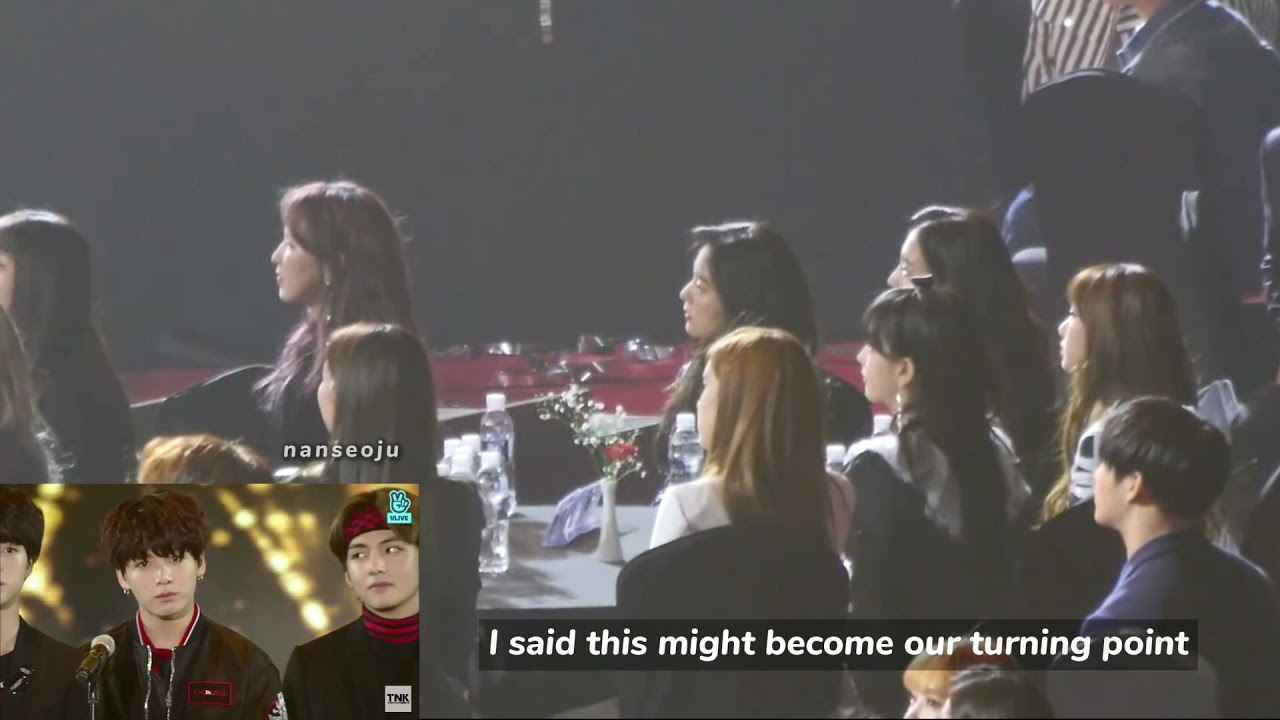 180105 [ENG] BLACKPINK reaction to BTS win Speech RM and Suga kpop idols reaction to BTS+ redvelvet.