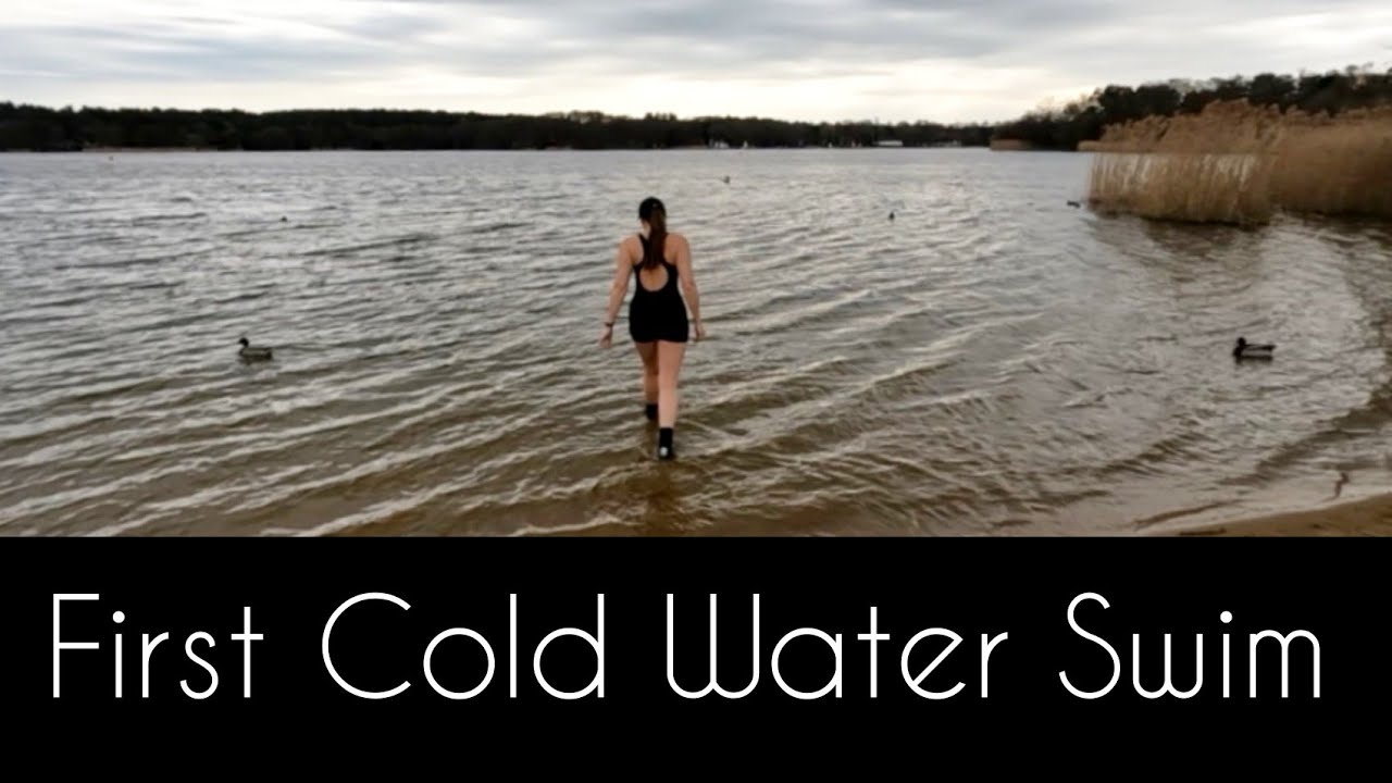 First Cold Water Swim - Frensham Pond