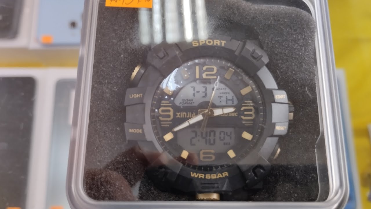 Xinjia WR 5 Bar Sports Watch - all video operation.