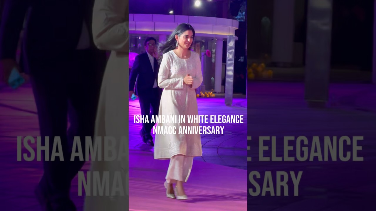 Isha Ambani in White Elegance 🤍👑✨ | NMACC Anniversary