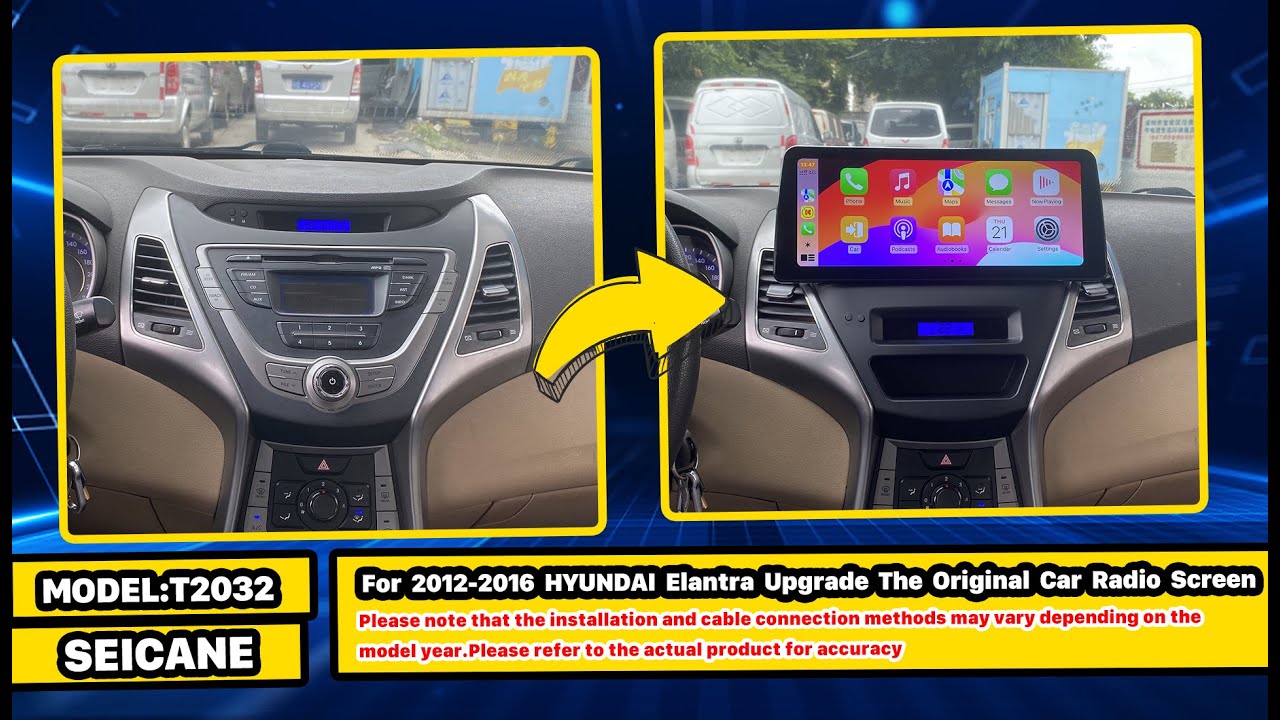 Upgrade Your Hyundai Elantra (2012-2016) with a 12.3-Inch Screen – Full Installation Guide!