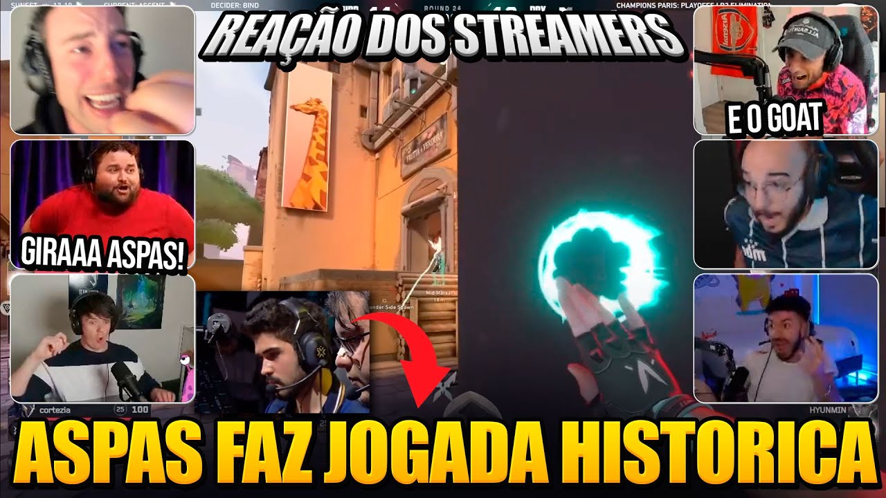 REAÇÃO DO MUNDO AO ASPAS GIRANDO PRA CIMA DA DRX DEIXANDO OS STREAMERS EM CHOQUE
