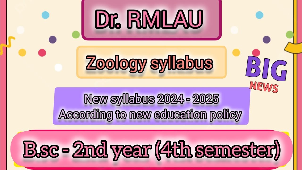 Zoology Bsc-2nd year (4th semester) Syllabus #rmlau #syllabus #bsczoology