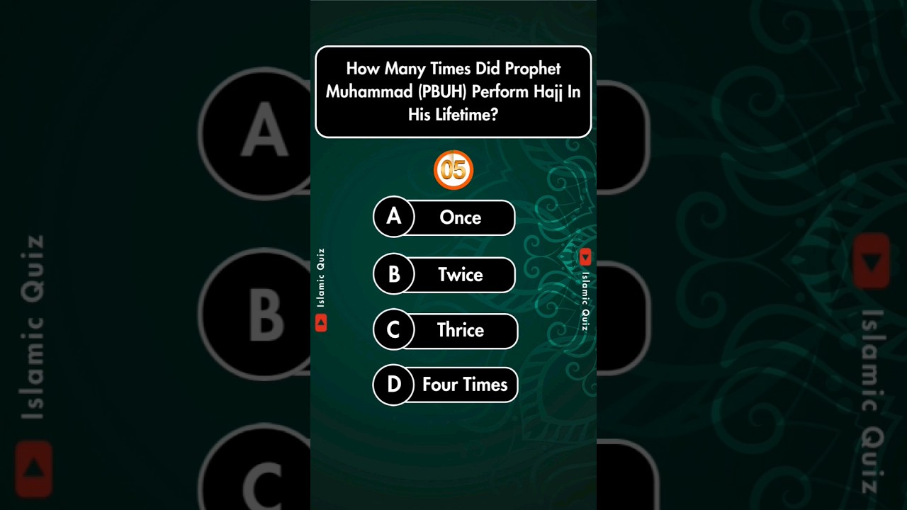 Prophet Muhammad's Life Quiz Trivia 4 #shorts #islamicquiz #youtubeshorts #prophetmuhammad