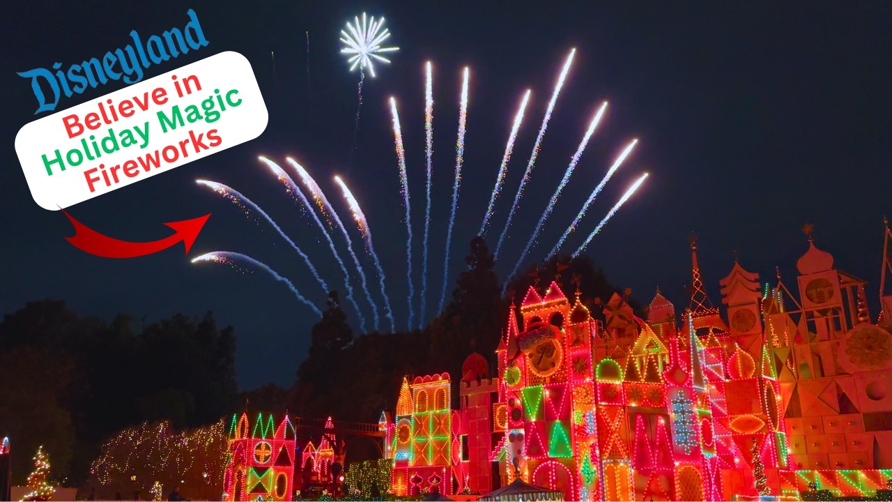 [4K] Disneyland Christmas Fireworks || Believe In Holiday Magic Fireworks || FULL SHOW
