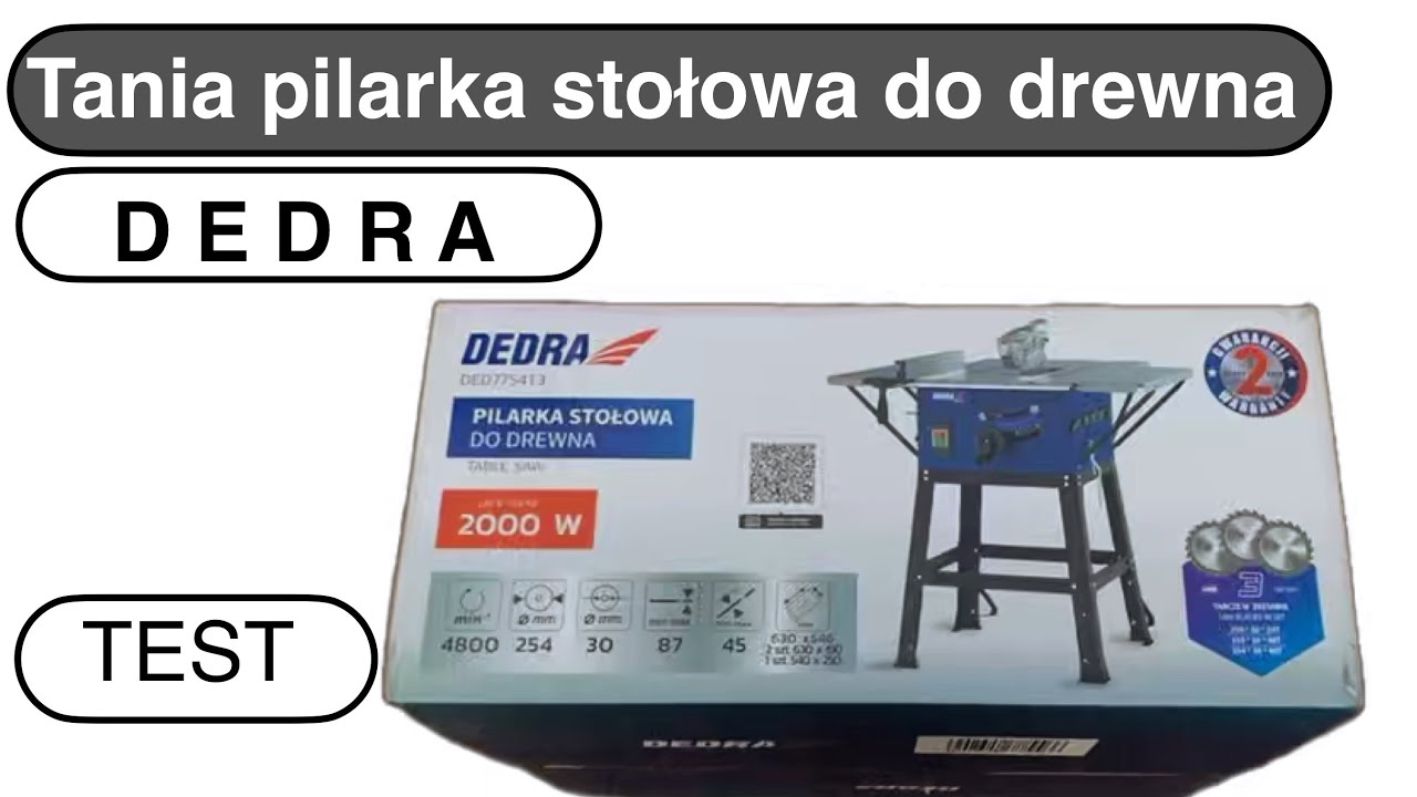 Tania pilarka stołowa do drewna DEDRA. TEST