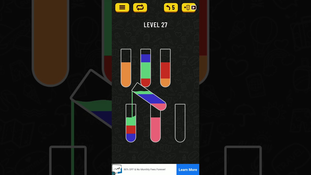 Water sort Puzzle | Gameplay Walkthrough | Level 27