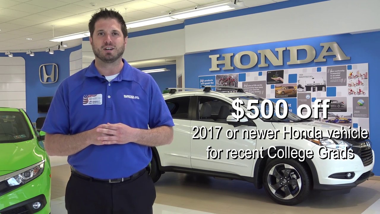$500 Honda College Graduate Program - Smail Honda in Greensburg PA