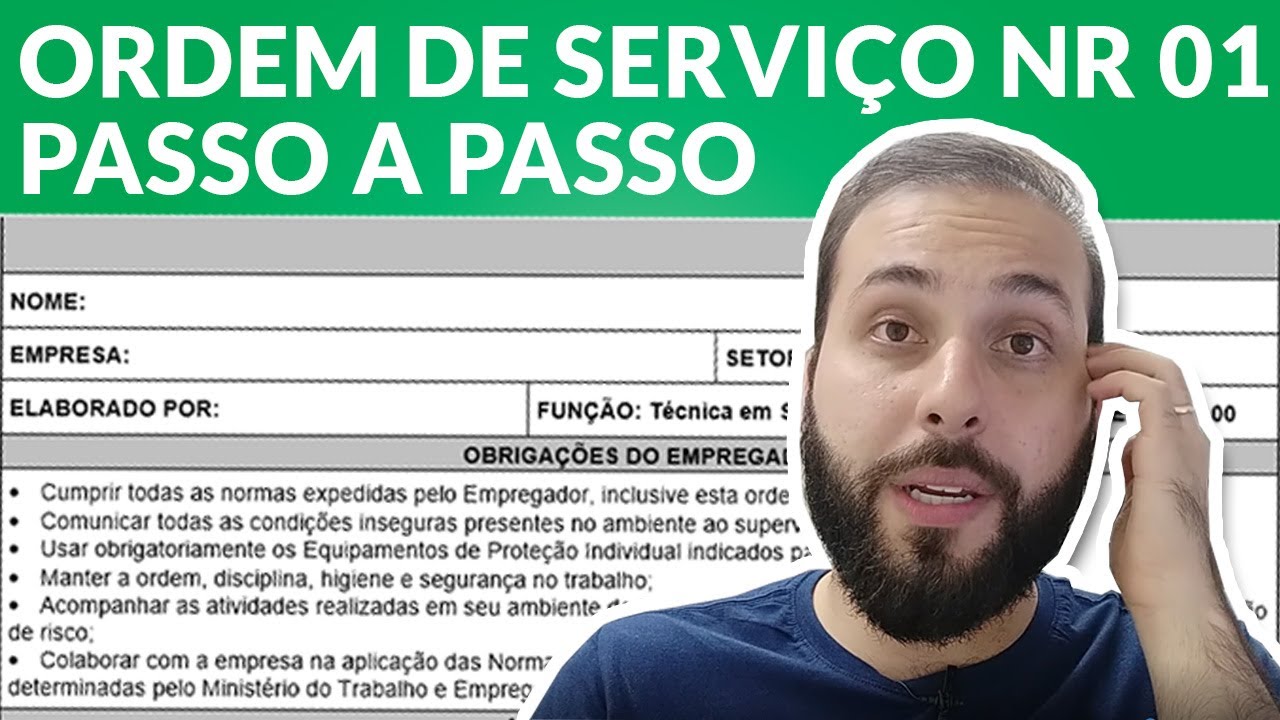 ORDEM DE SERVIÇO NR 1: PASSO A PASSO COMPLETO