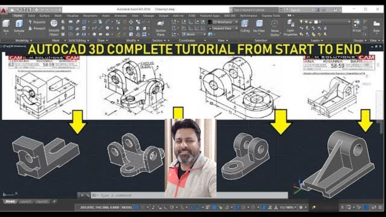 AUTOCAD 3D MODELING COMPLETE TUTORIAL IN HINDI | AUTOCAD 3D Tutorial | 3D in Autocad