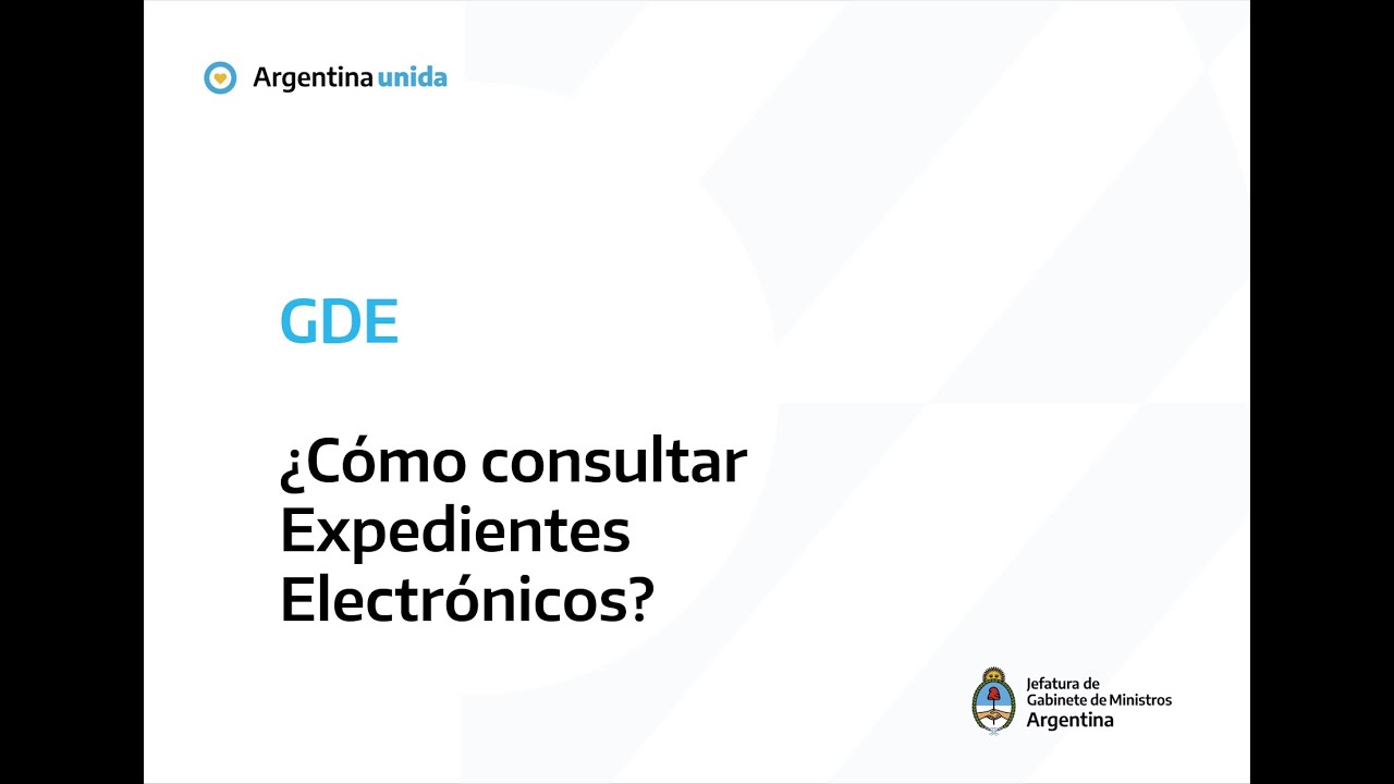 GDE - ¿Cómo consultar Expedientes Electrónicos?
