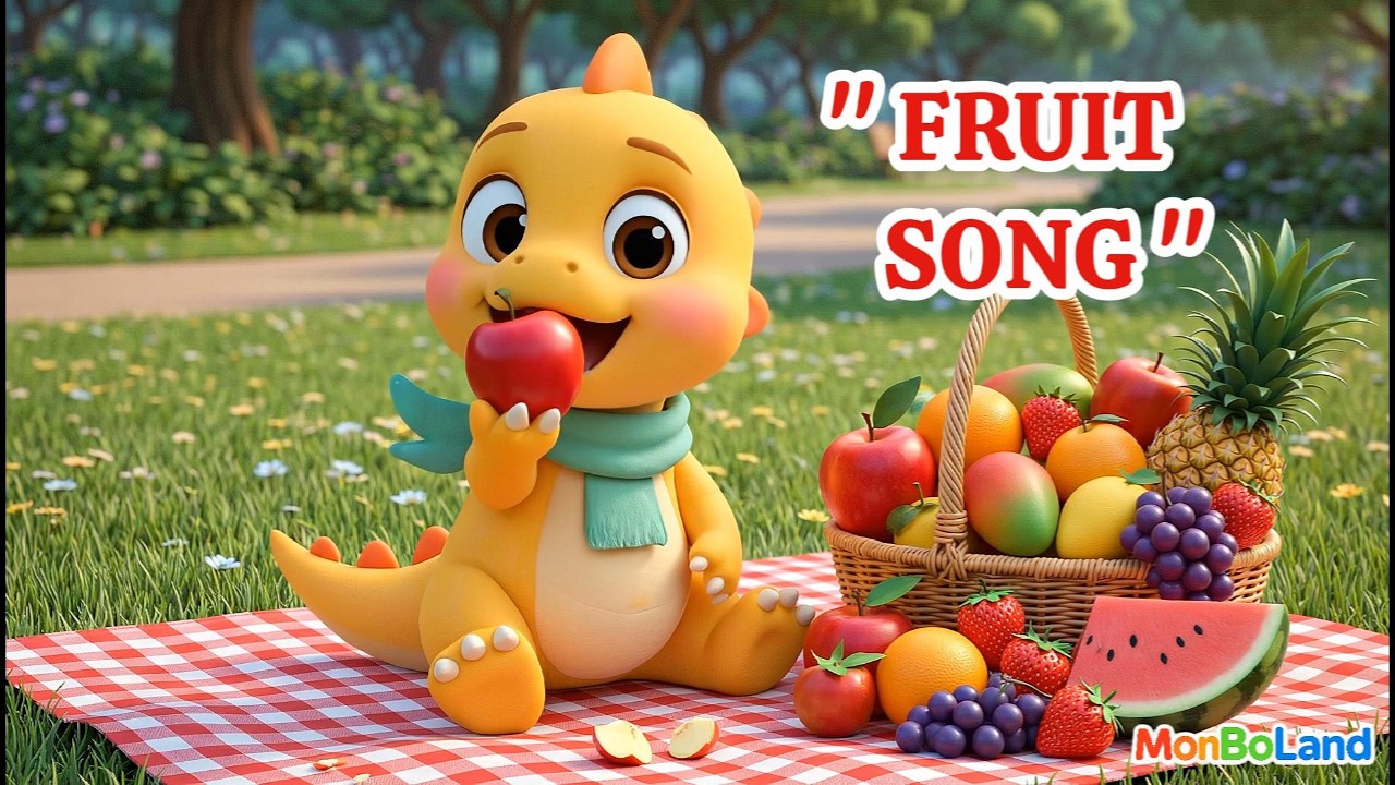 Fruit Song for Kids 🍎🍌 | Learn Fruits with Music | MonBoLand