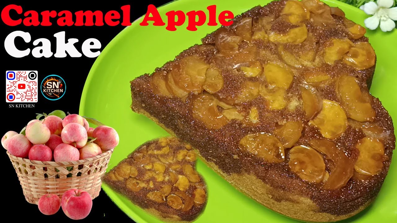🎂🍎 Super Soft Caramel Apple Cake Recipe. ক্যারামেল আপেল কেক রেসিপি | Easy Cake at Home.