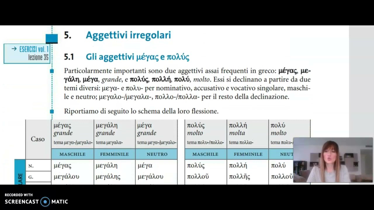 Aggettivi di seconda classe