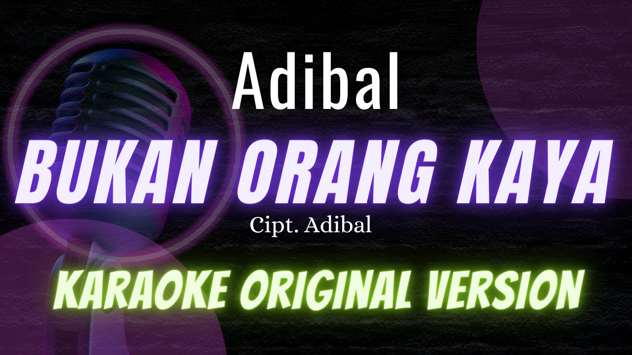 Orang Kaya | Karaoke Nada Wanita